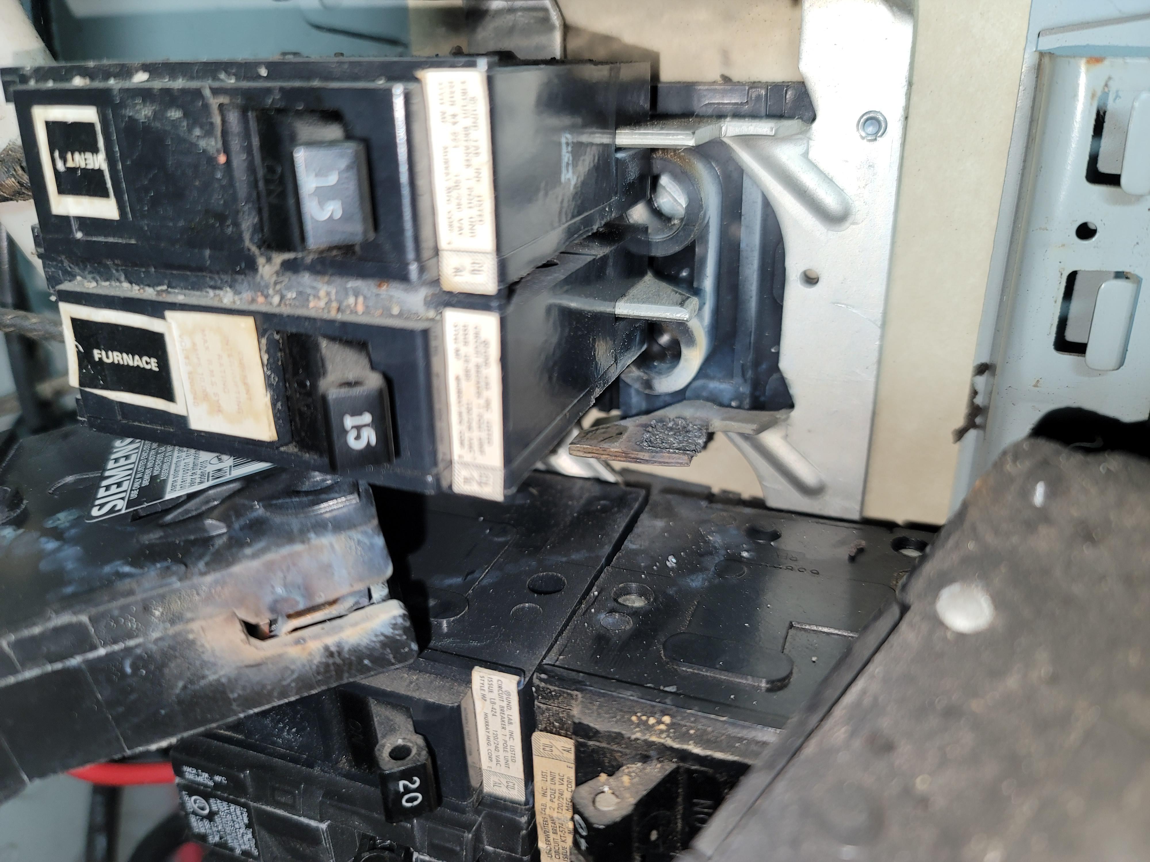 Damaged electrical panel example 4
