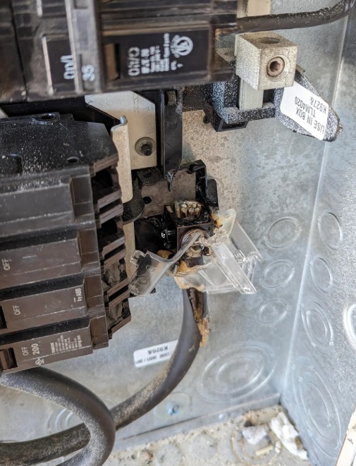 Damaged electrical panel example 5