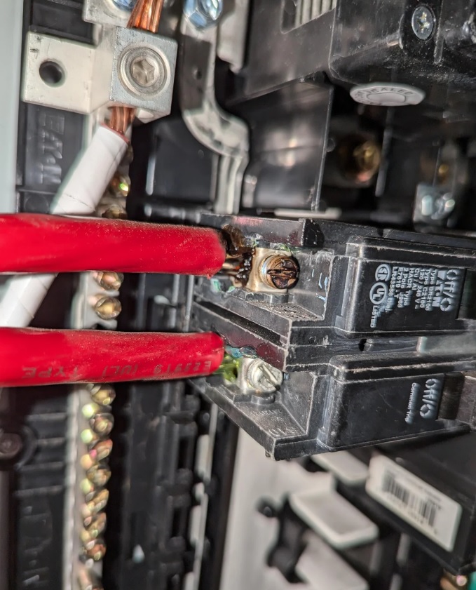 Damaged electrical panel example 6