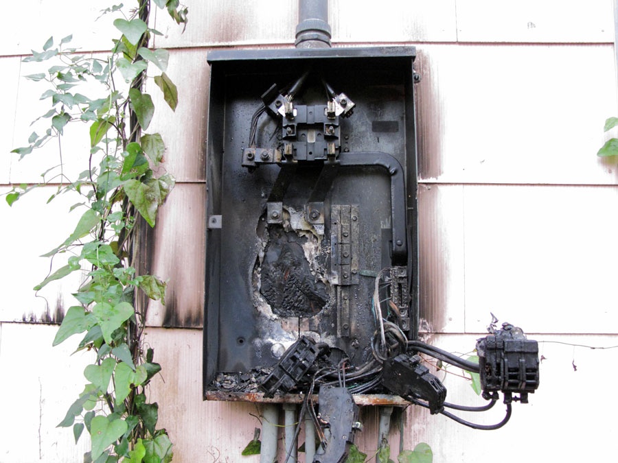 Dangerous electrical panel