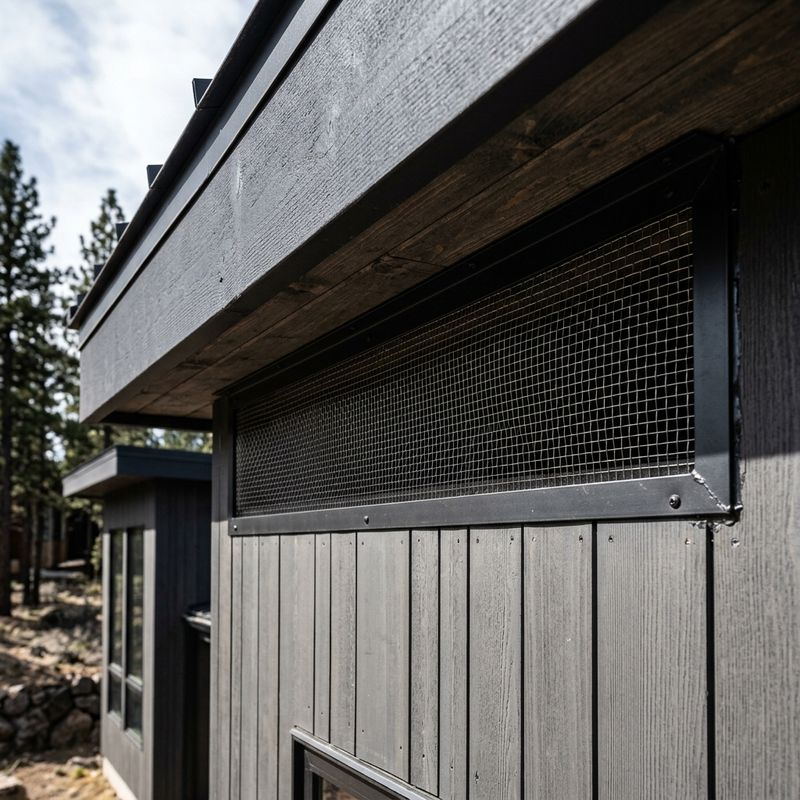Wildfire vents and roof hardening